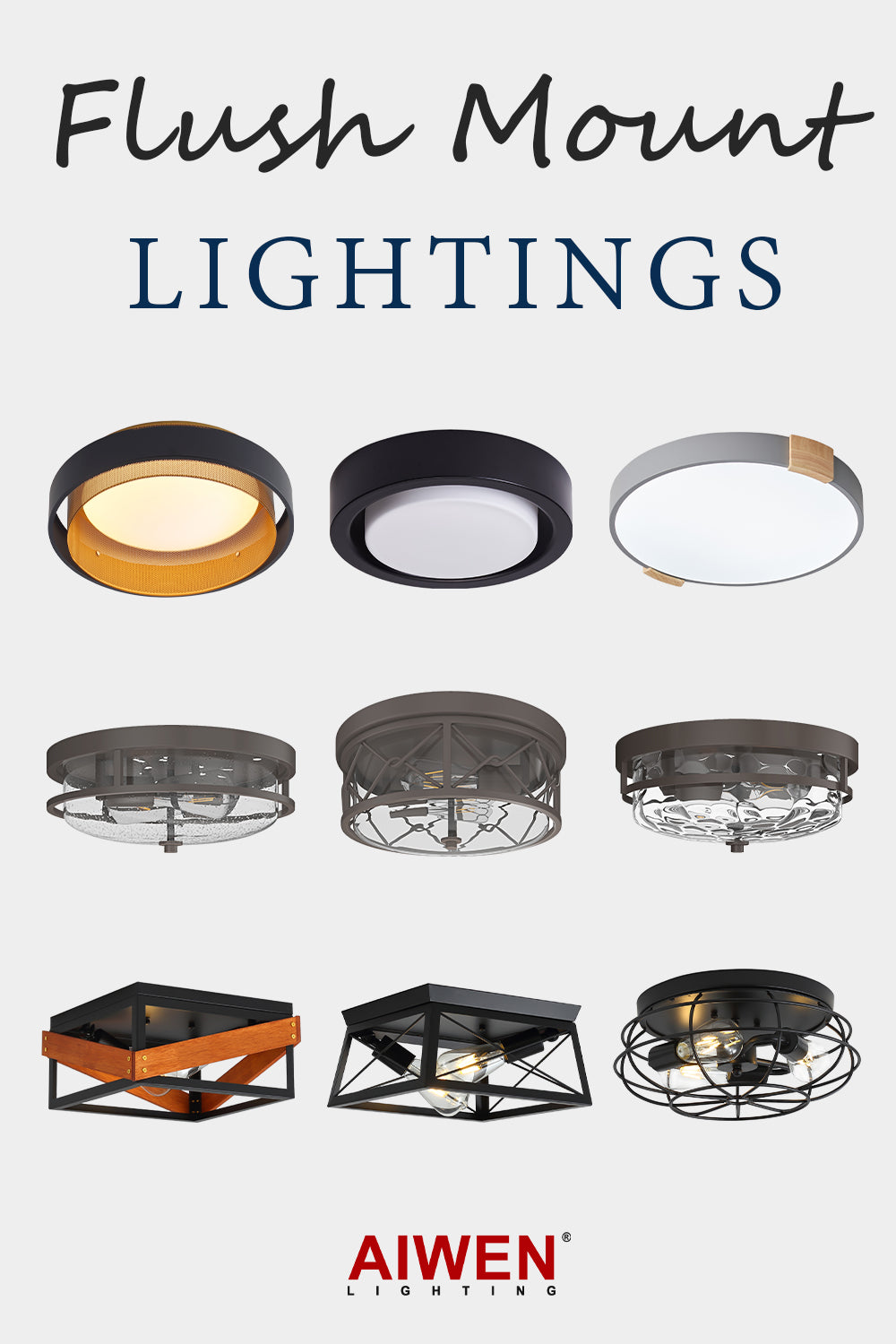 Flush Mount Lighting Sleek and SpaceSaving Aiwen Lighting