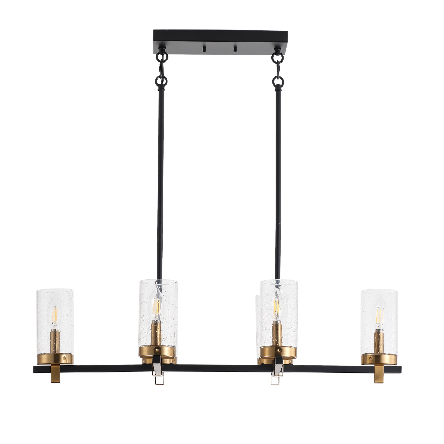 6-Lights Dimmable Glass Shape Creative Adjustable Kitchen Island Lights