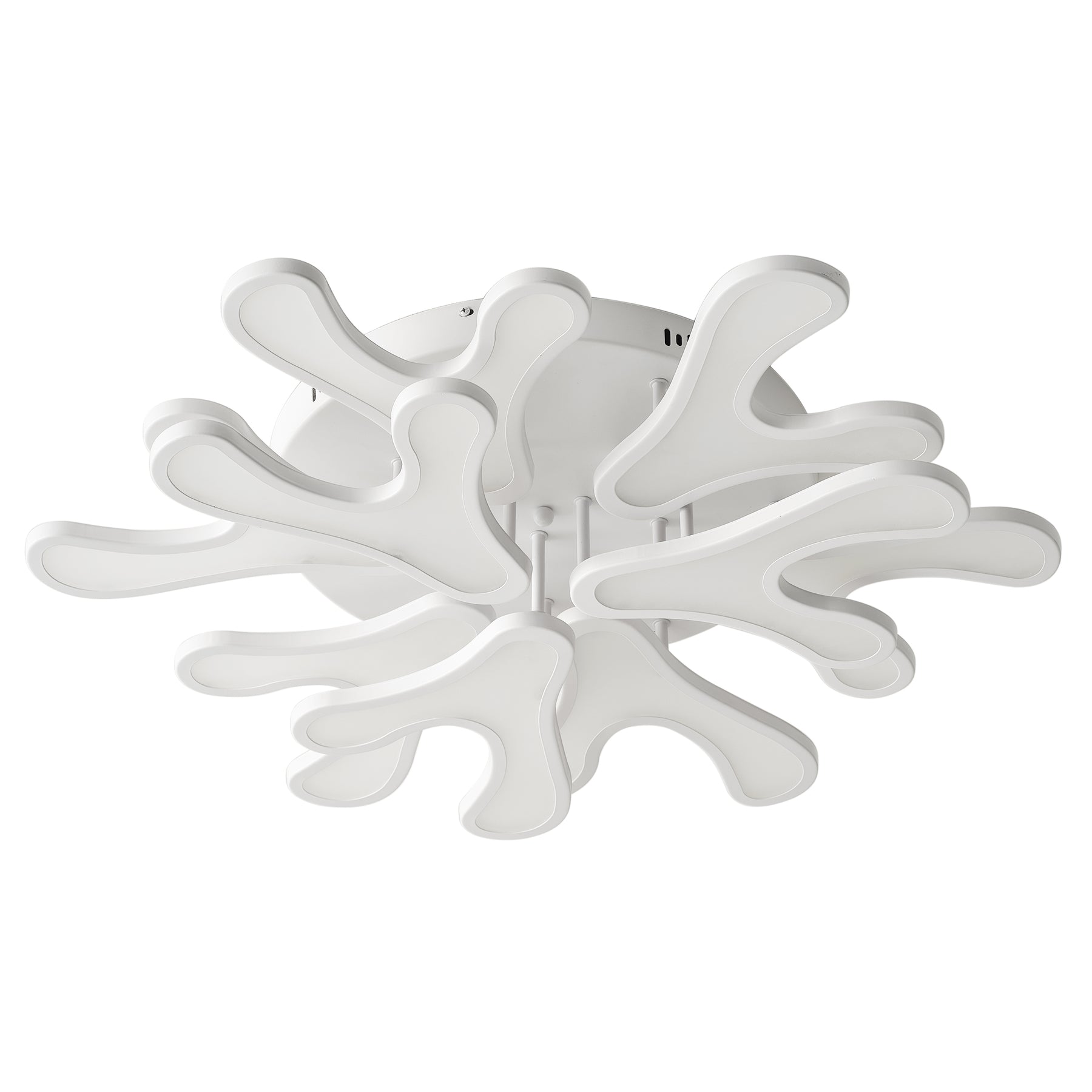 9-Lights Branch Shape Petals LED Semi-Flush Mount Lighting