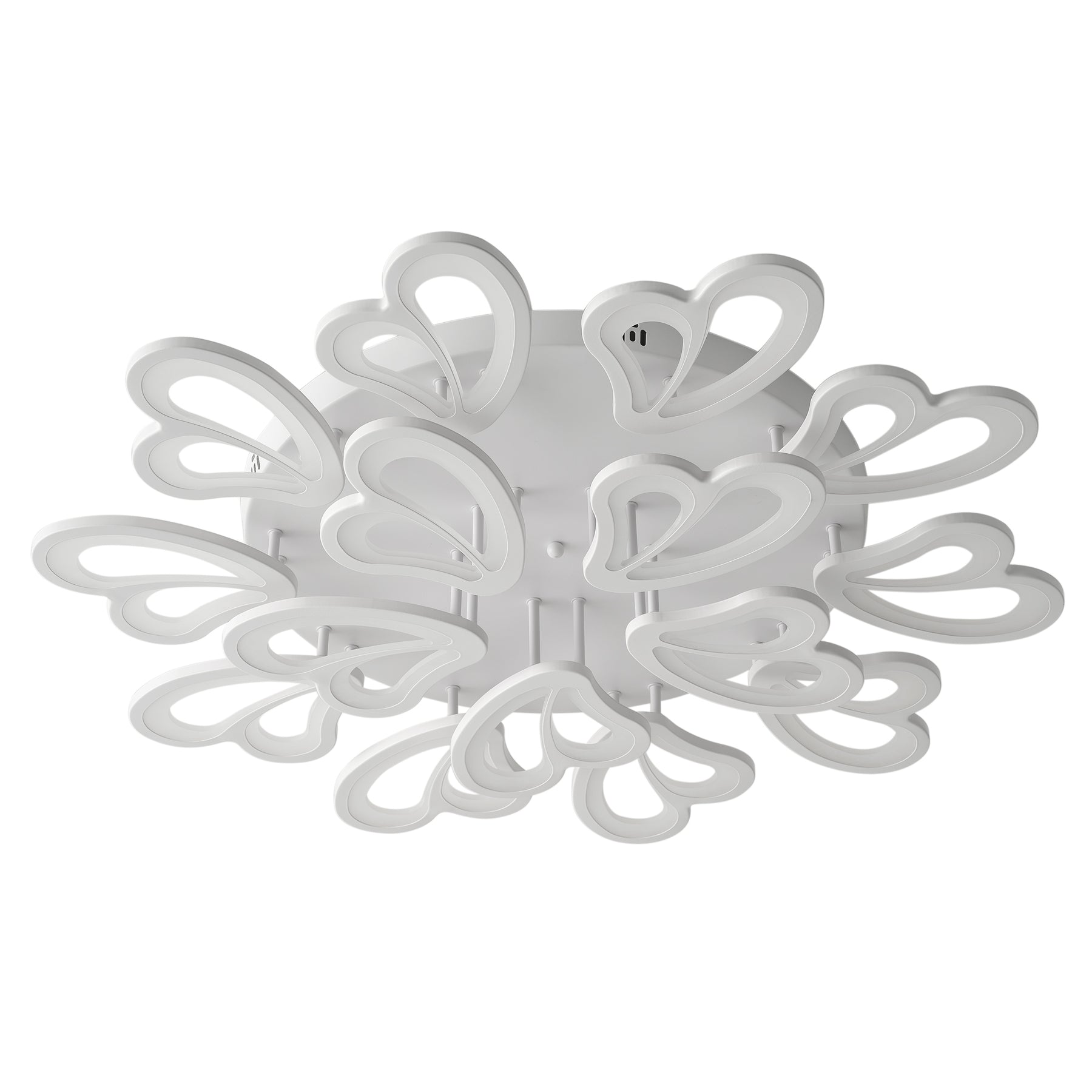 15-Lights Love Shape Petals LED Semi-Flush Mount Lighting