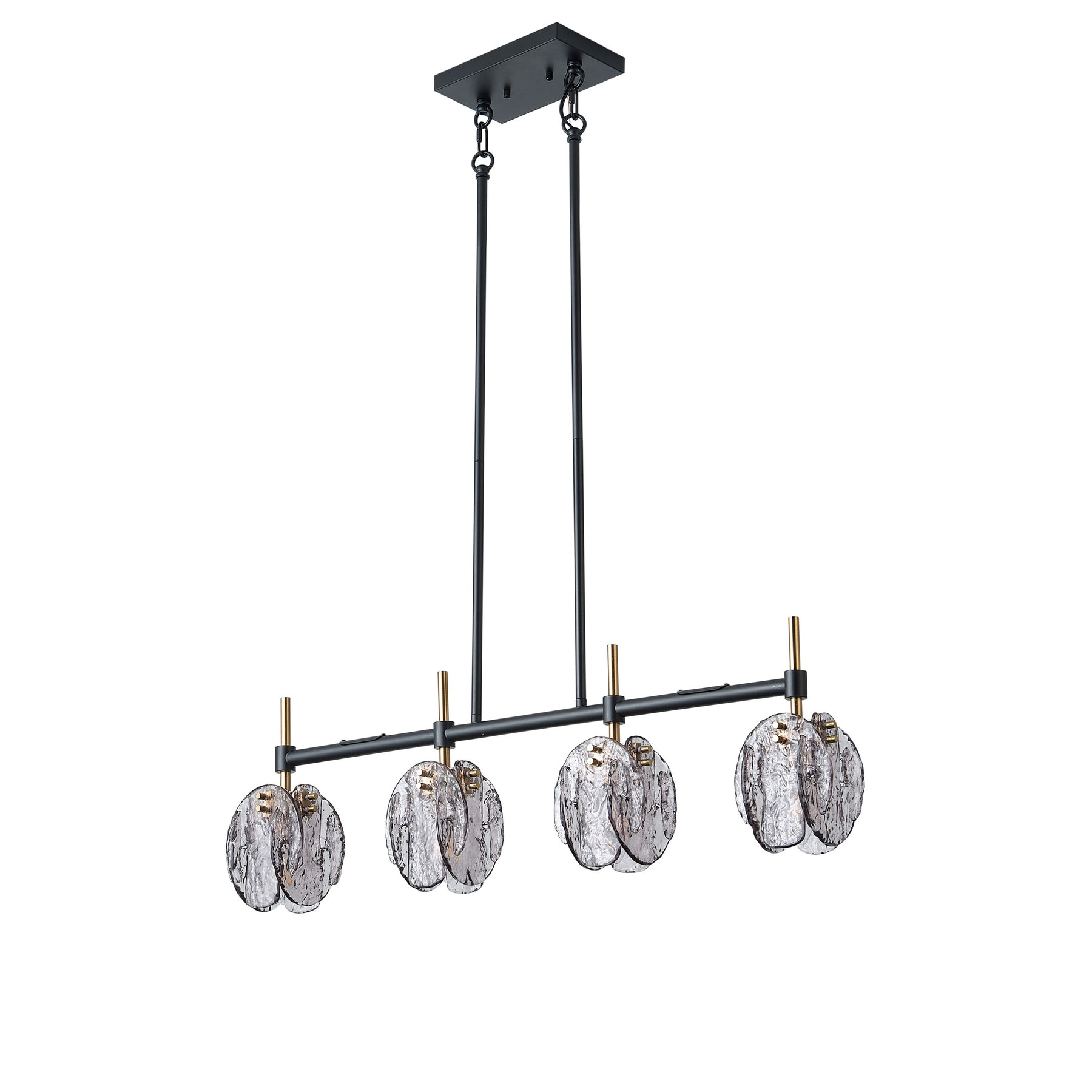 4-Light Modern Chandelier Chandelier, Anthracite Kitchen Island