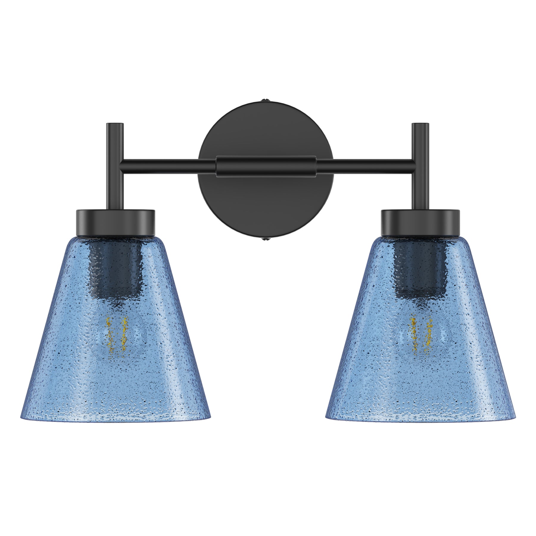 2-Lights Creative Blue Glass Wall Sconces Vanity Lighting