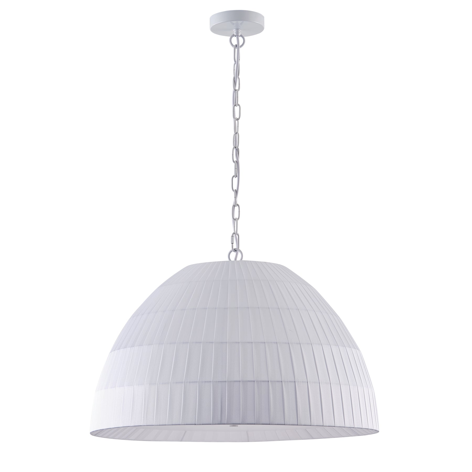 3-Light Oversize Fabric Shaded Bowl Shade Pendant Lighting