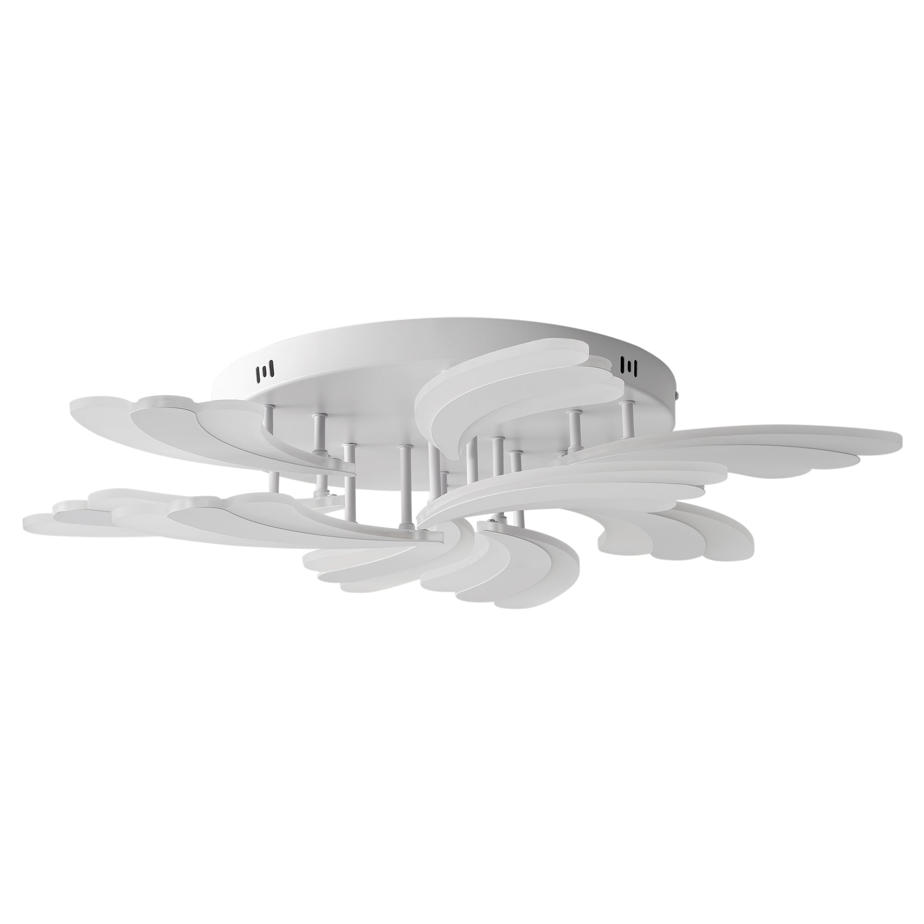 9-Lights Creative Simple Petal Shape LED Semi-Flush Mount Lighting
