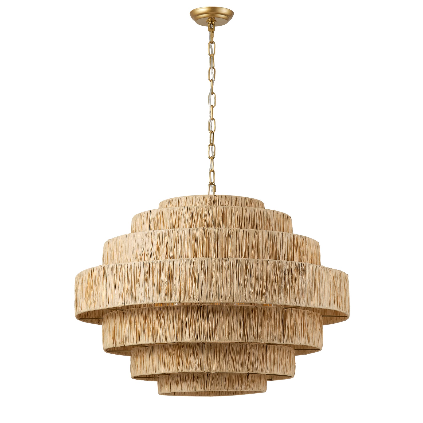 5-Lights Multi-Layer Cylindrical Stack Design Pendant Lighting