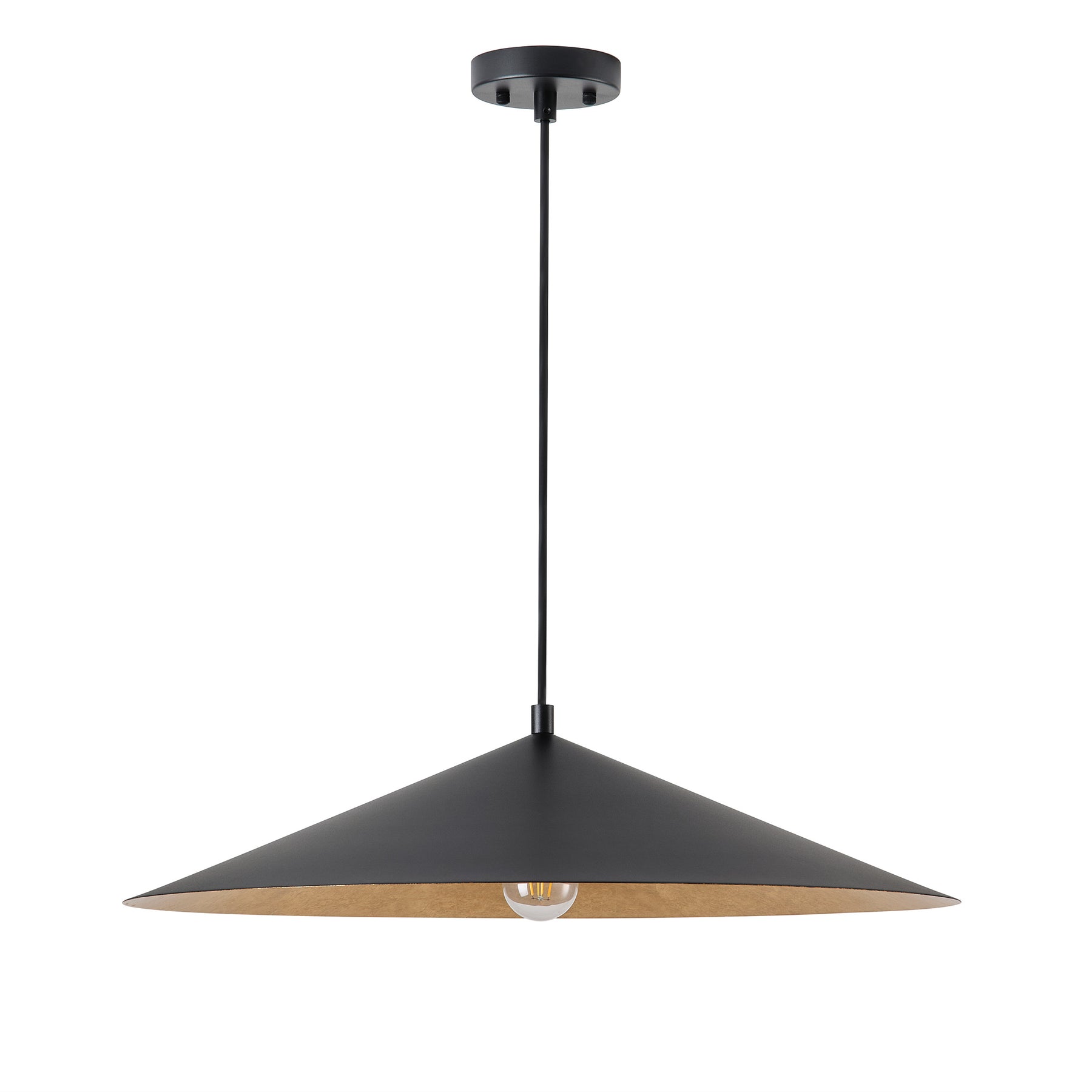 1-Light Industrial Oversize Cone-Shaped Pendant Lighting