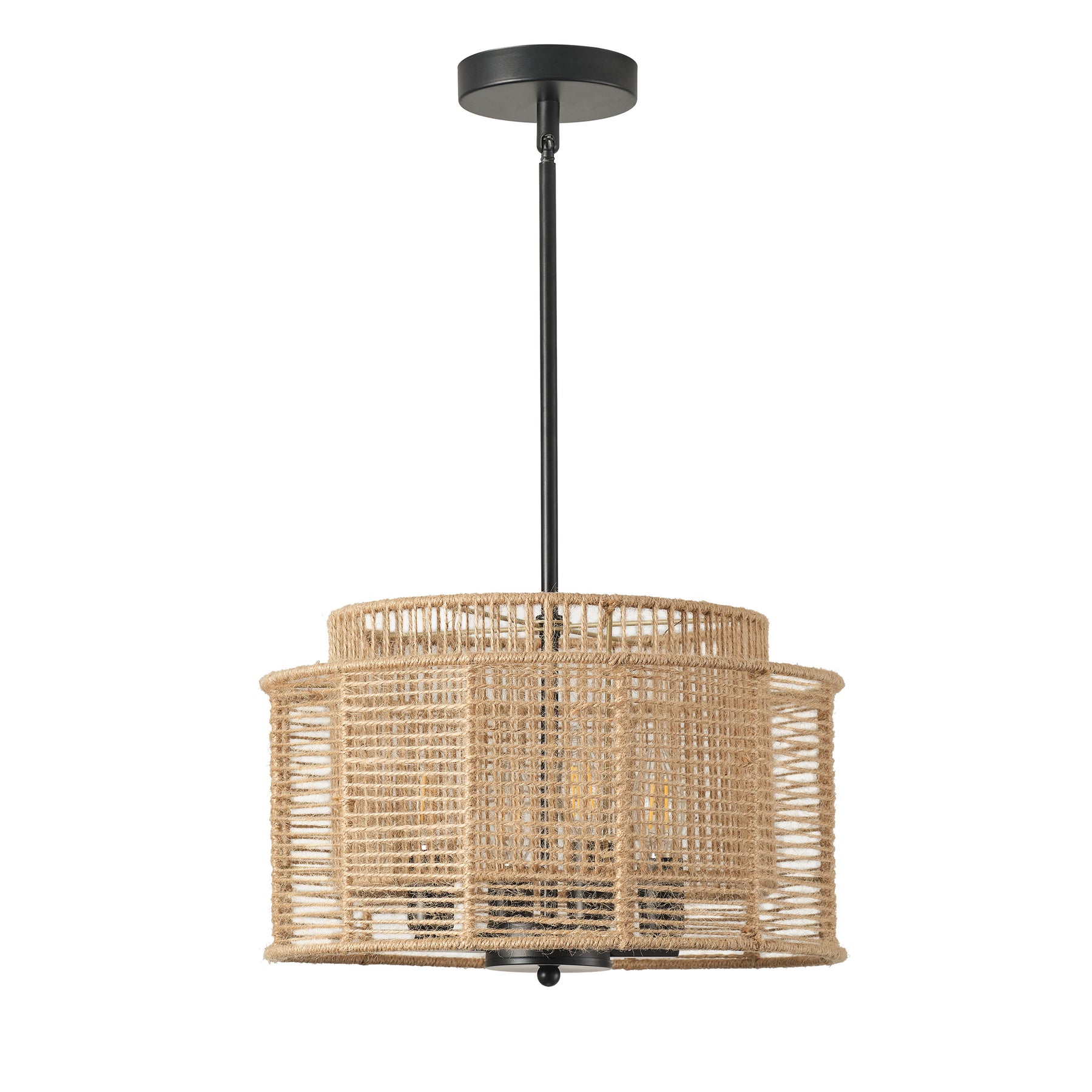 4-Lights Primary Color Twine Hollow Out Design Pendant Lighting