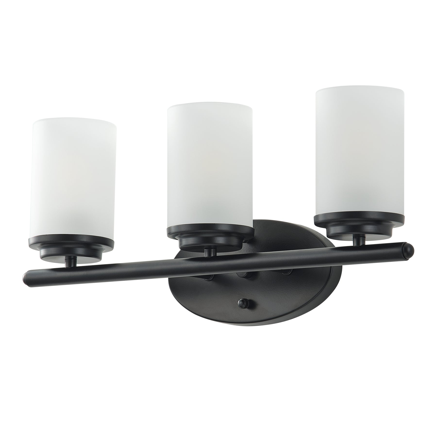 3-Light Clear Light Bite Acid Glass Shade Bathroom Vanity Lighting