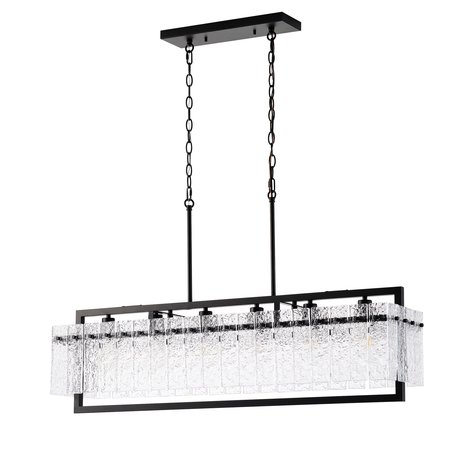 6-Light Clear Glass Pieces Design for Kitchen Island