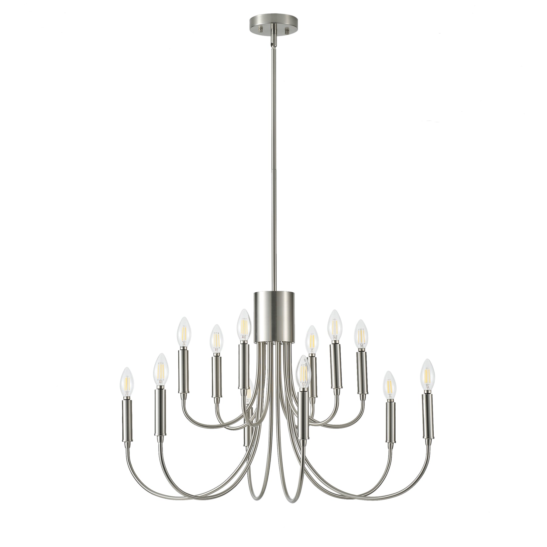 12-Lights Candle Lamp Head Creative Chandelier