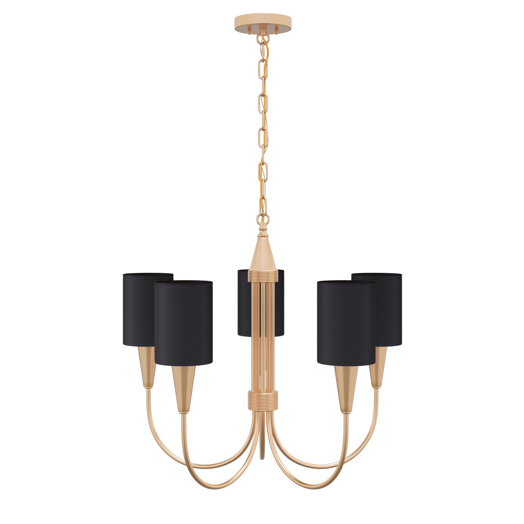 5-Lights Black-Gold Creative Chandelier