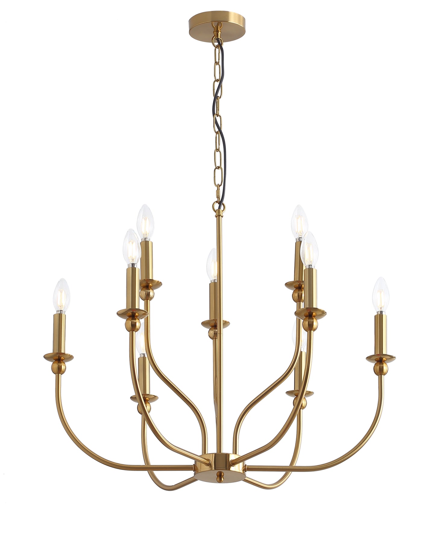 9-Lights Luxury Candlestick Adjustable Chandelier