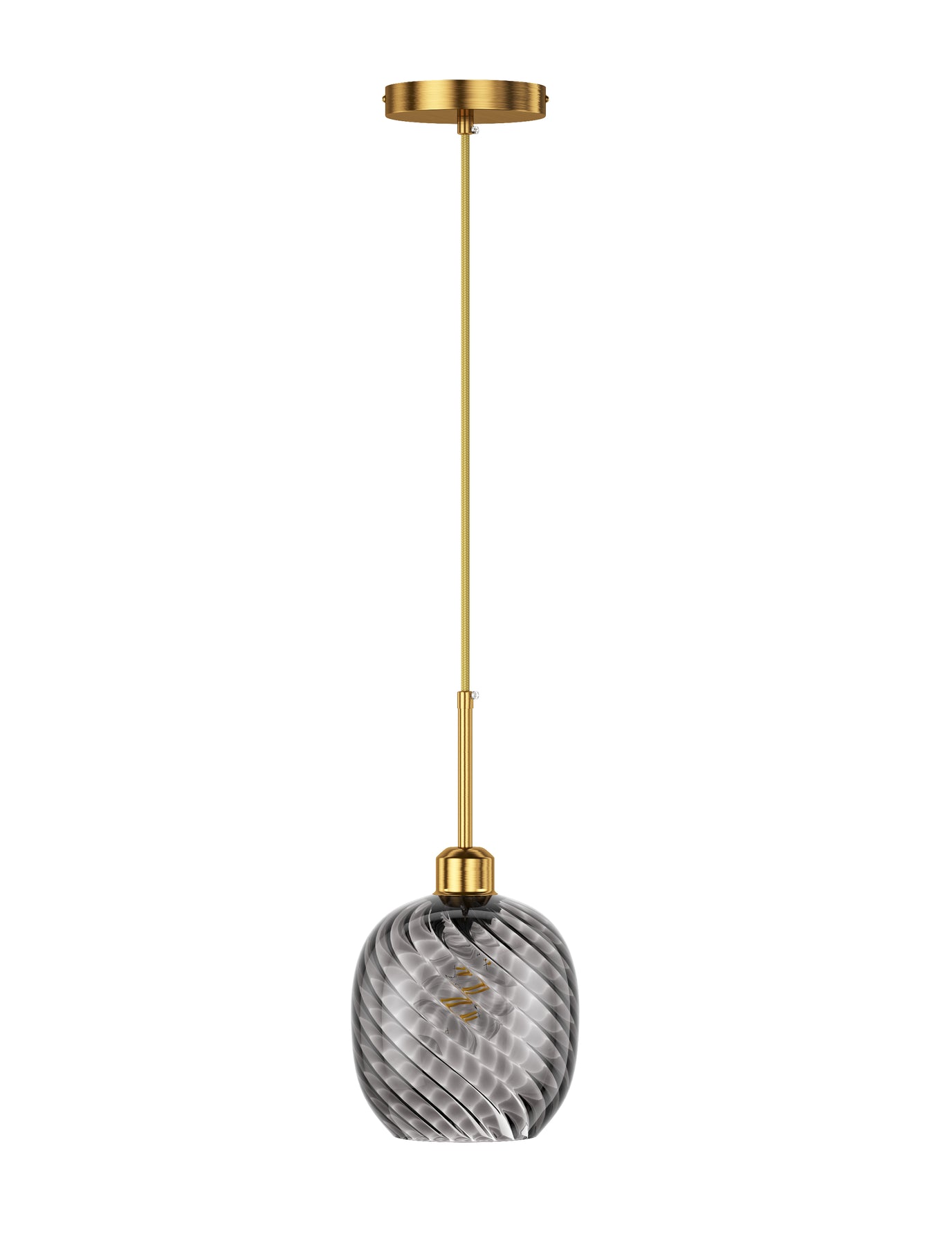 1-Light Farmhouse Dome Glass Pendant Lighting