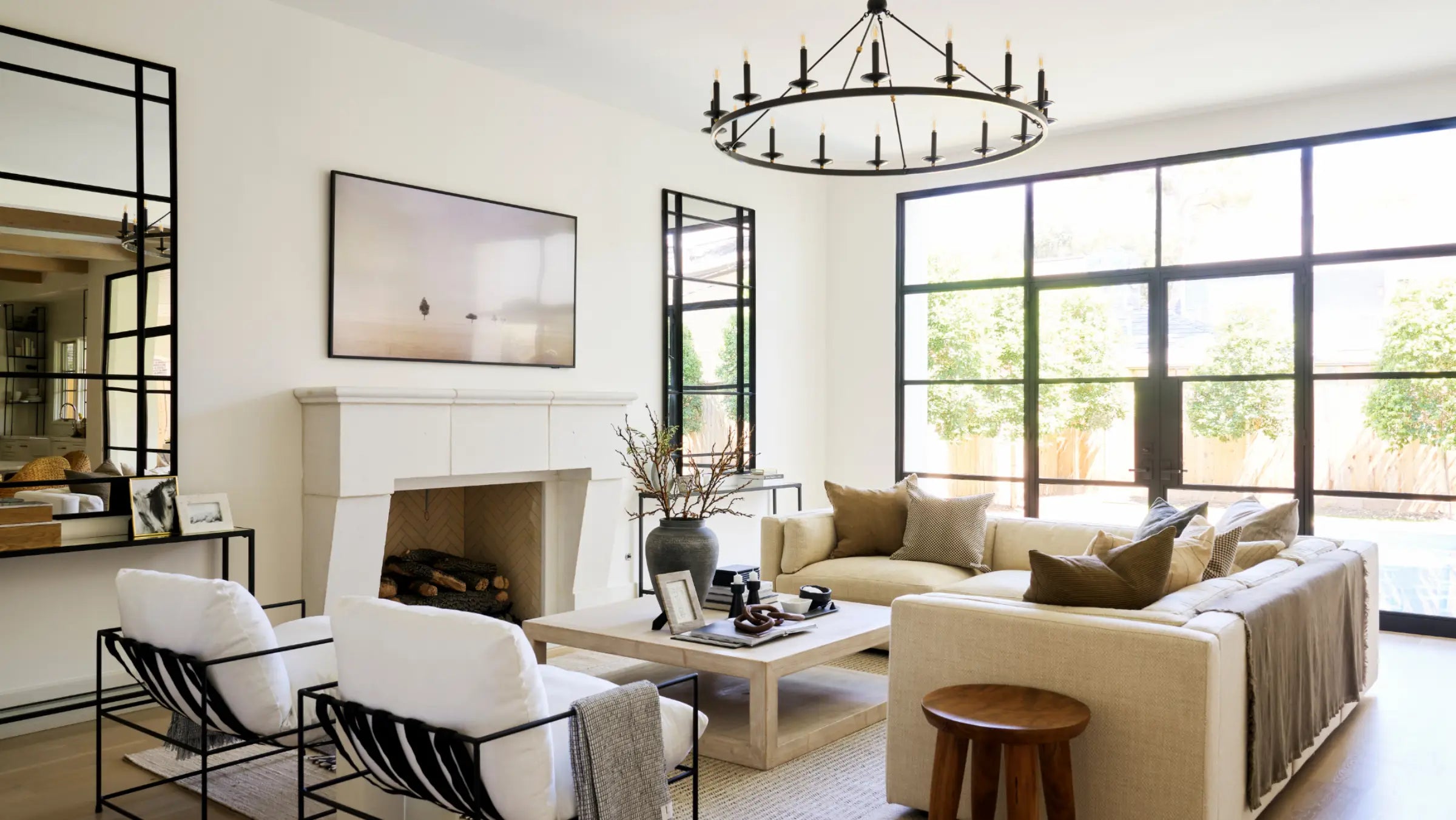 Mental wagon wheel chandelier