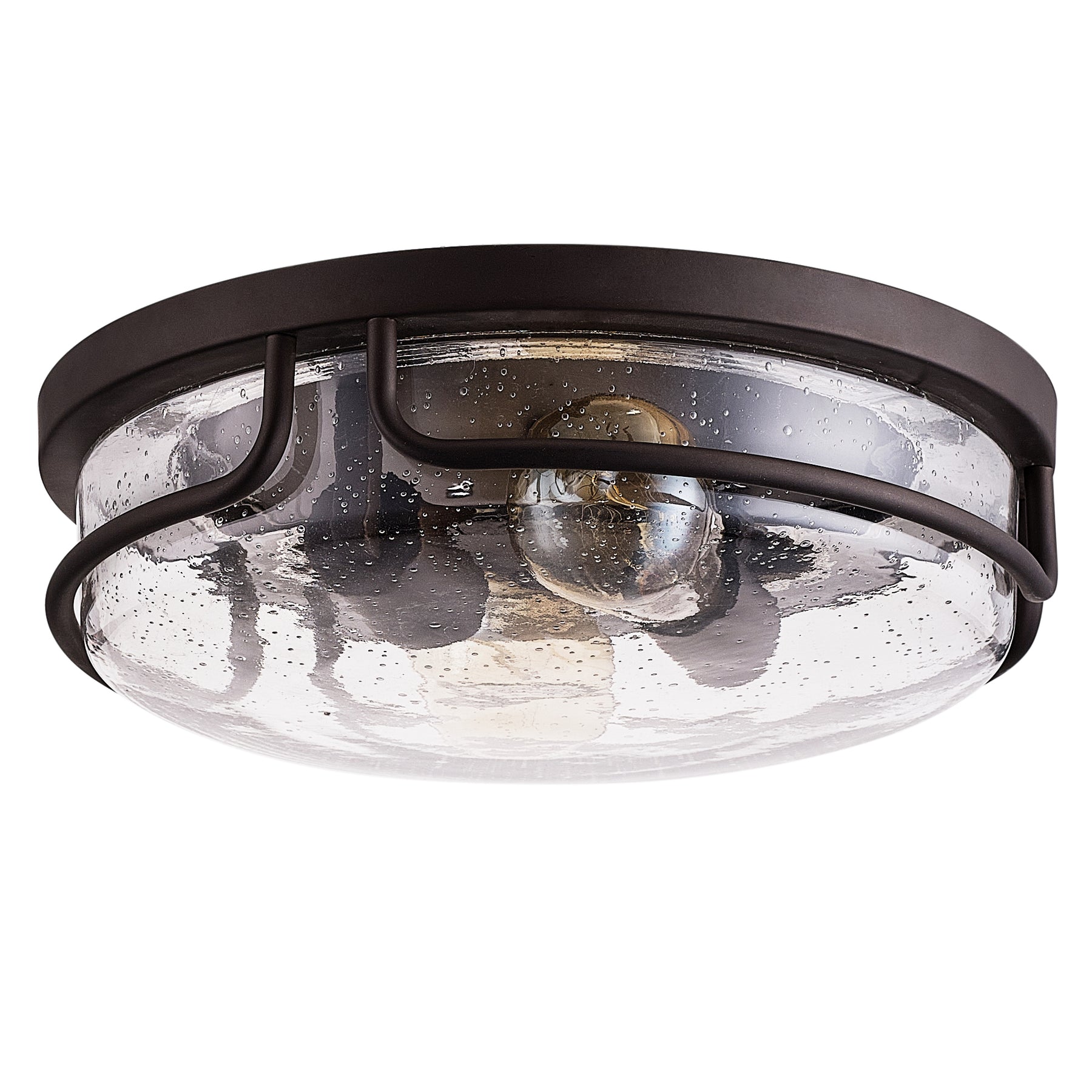 2-Lights Metal Frame with Glass Flush Mount Lighting