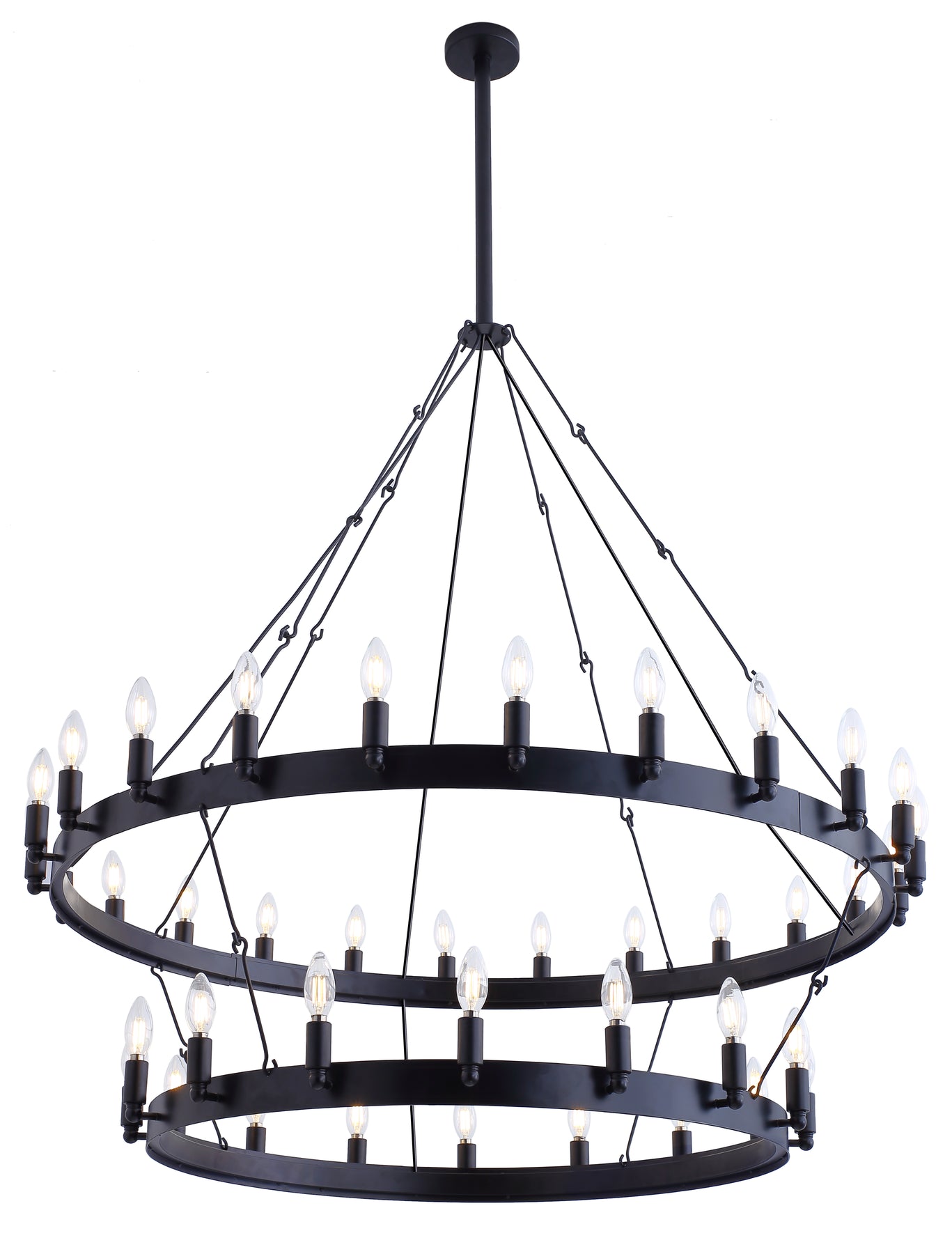 40-Lights Candle Wheel Chandelier
