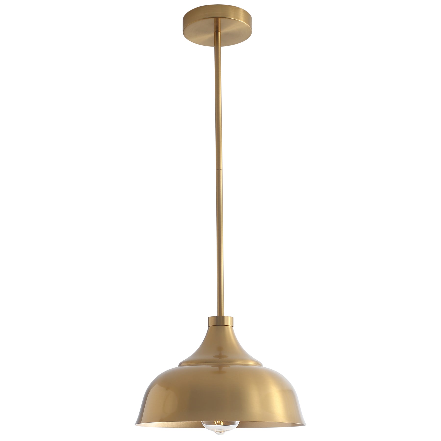 1-Light Gold Dome Shape Pendant Lighting