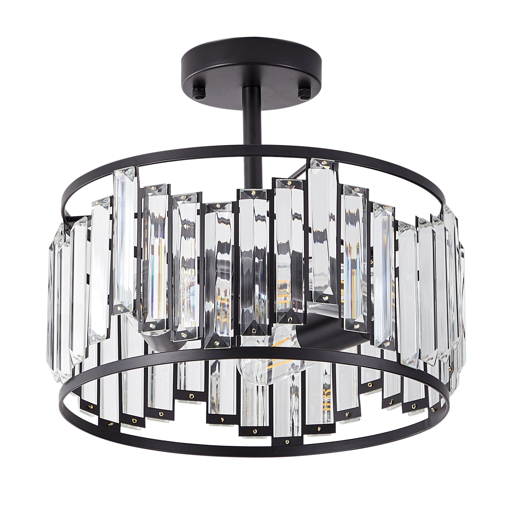 3-Lights Artistic Design Semi-Flush Mount Lighting
