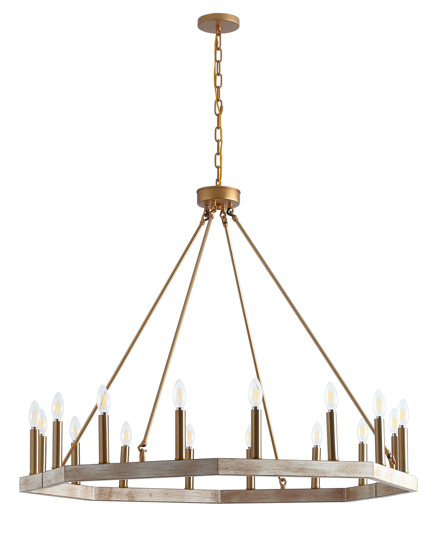 16-Lights Classic Adjustable Wheel-Shape Chandelier