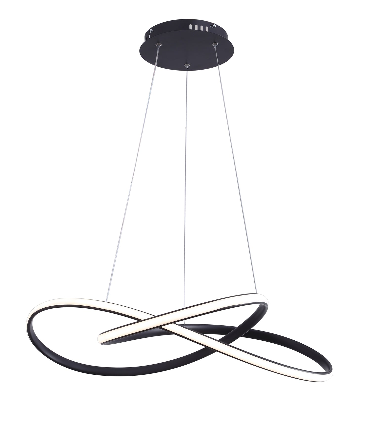 1-Light Concise Wavy Linear LED Chandelier