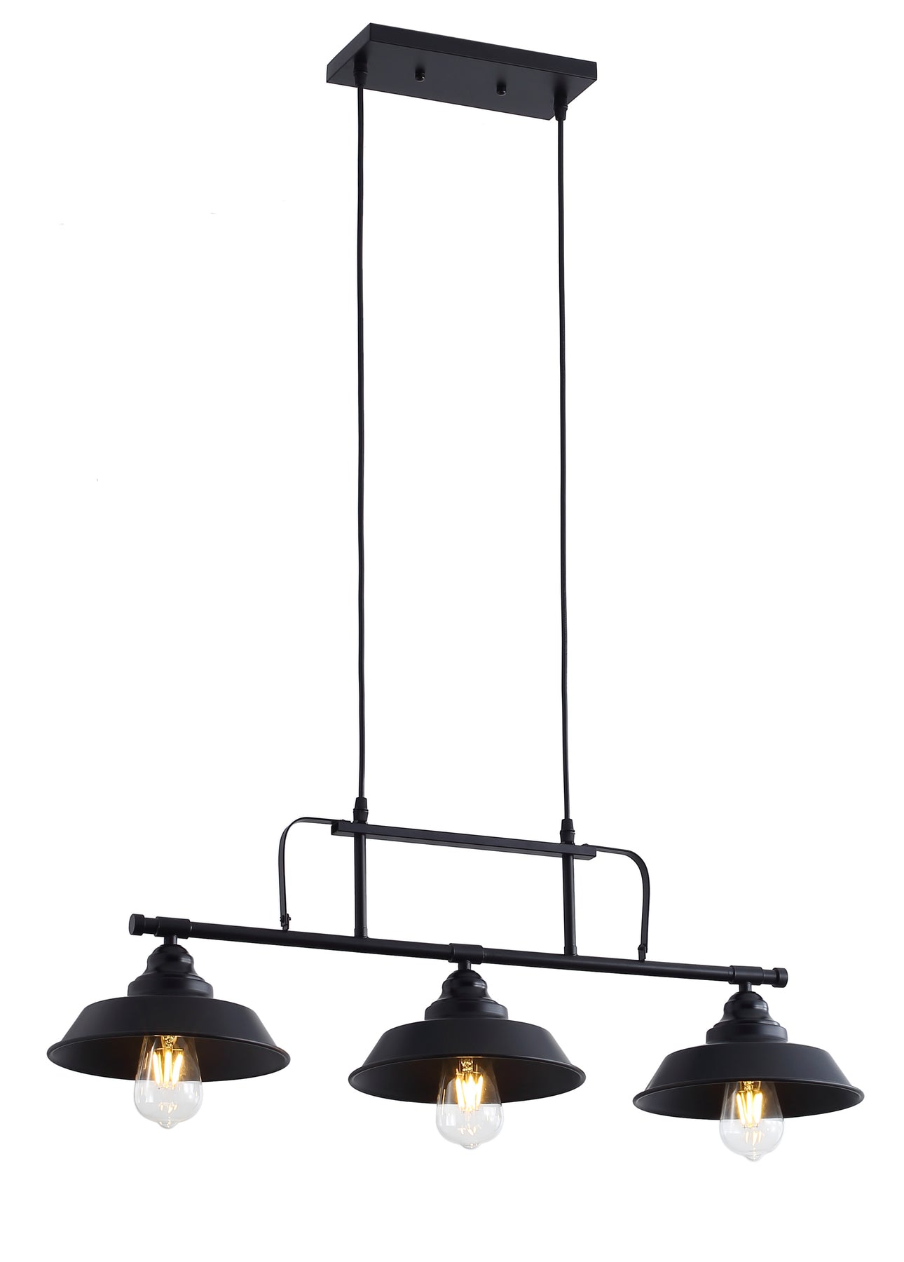 3-Lights Vintage Metal Plate Design Kitchen Island Lights