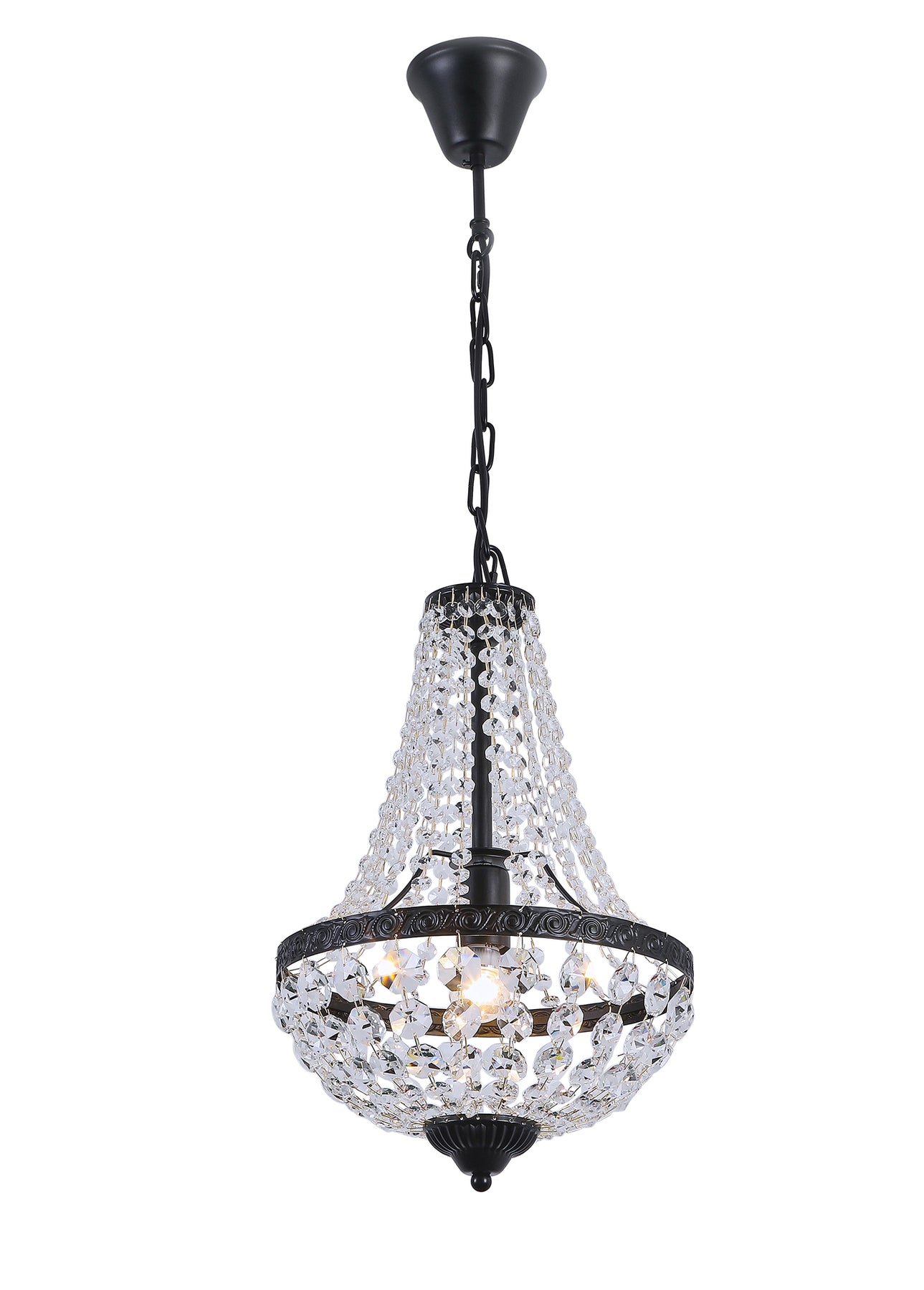 1-Light Crystal Pendant Lighting Chandelier