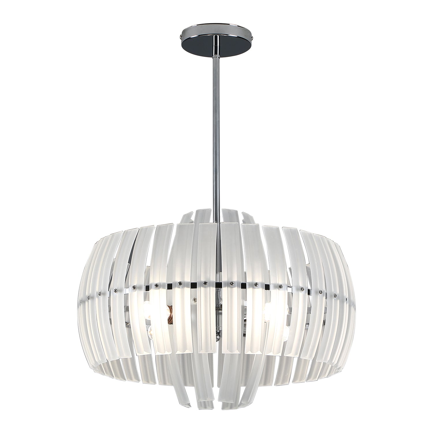 4-Lights Multi-Layer Frosted Glass Pendant Lighting