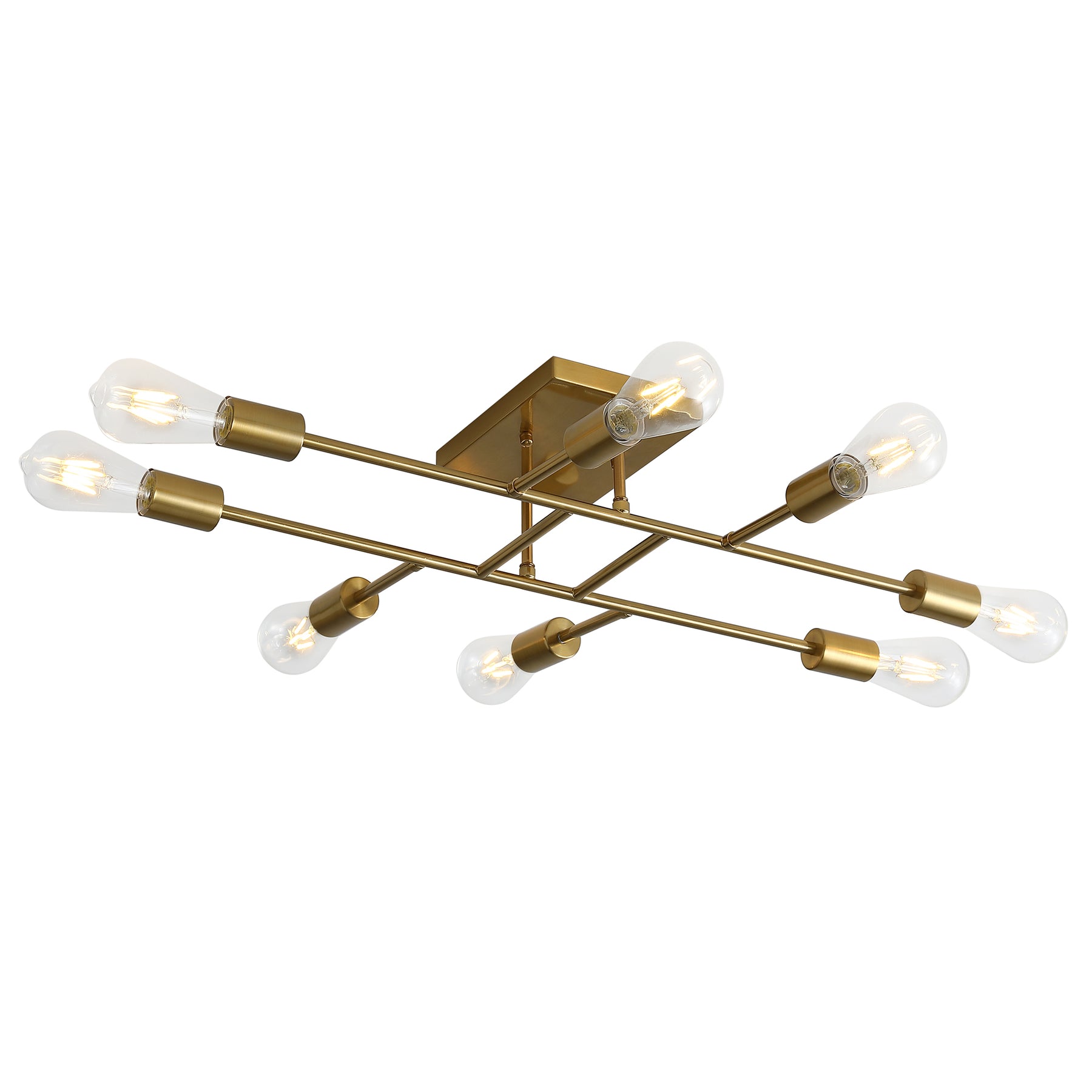 8-Lights Geometric Shape Semi-Flush Mount Lighting