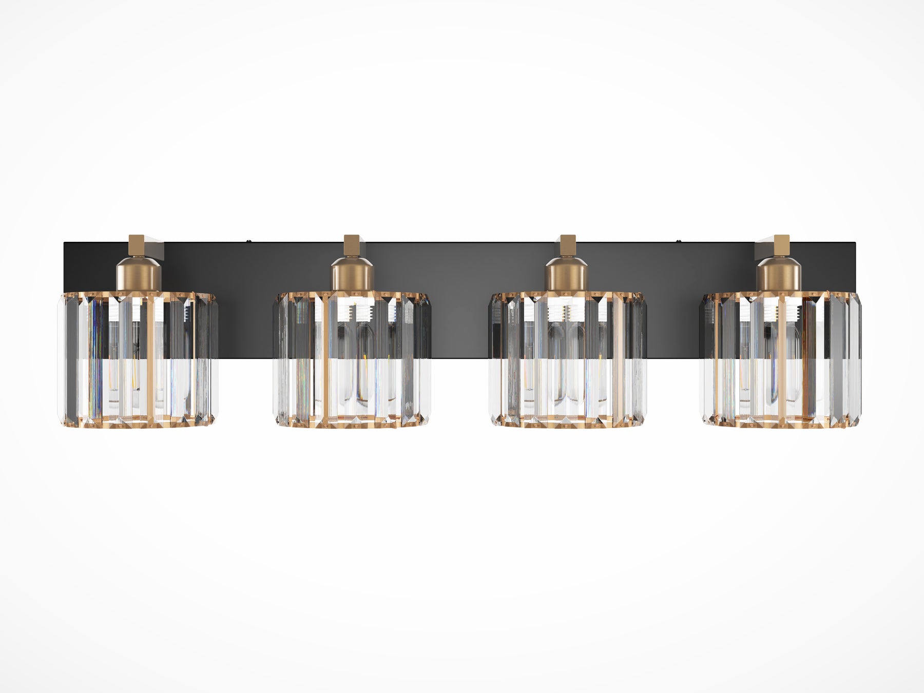 4-Lights Prism Glass Vanity Lighting