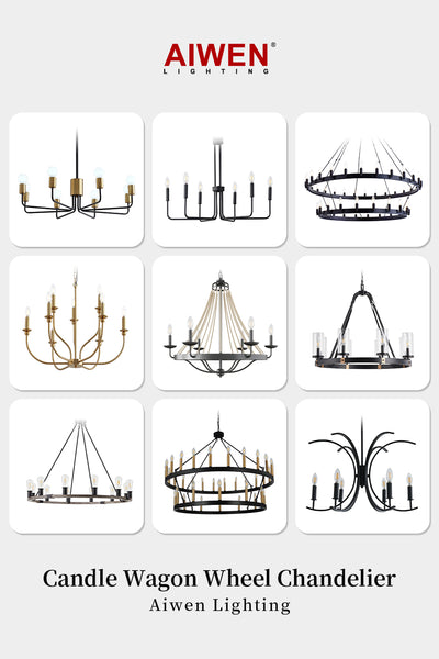 candle wagon wheel chandelier