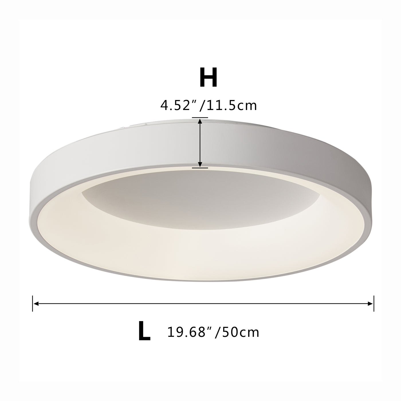 1-Light White Circular-Shaped LED Flush Mount Lighting