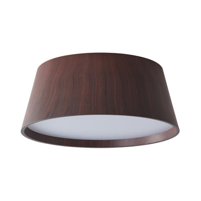 1-Light Woodgrain Simple LED Flush Mount Lighting