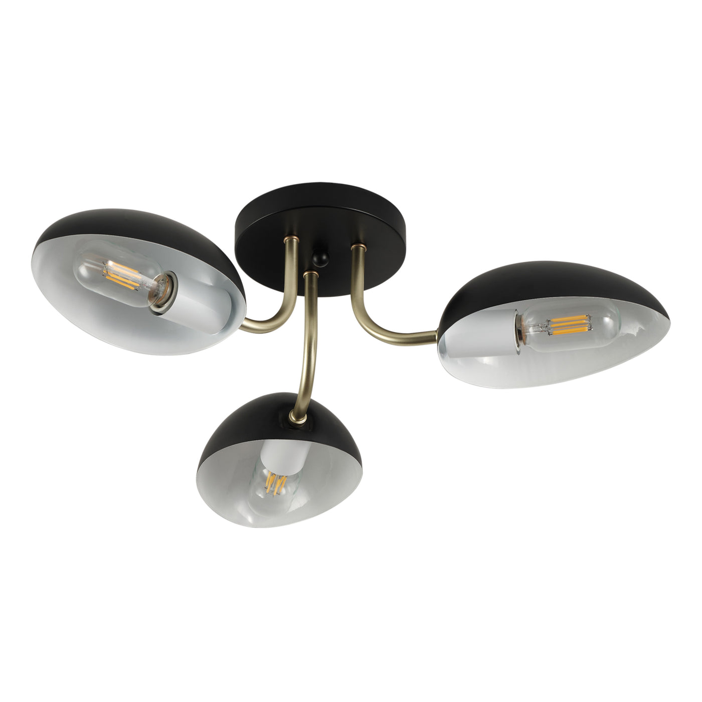 3-Lights Three Leaf Shape Creative Semi-Flush Mount Lighting