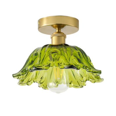 1-Light Scandinavian Semi Flush Mount Ceiling Light