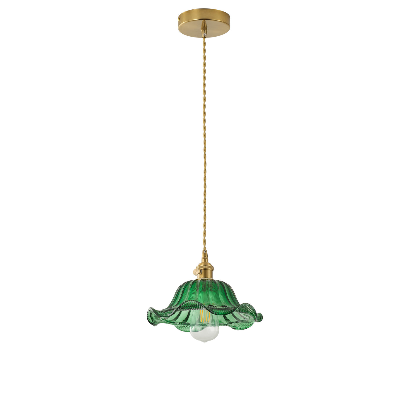 1-Light Art Deco Pendant Light, Brass Ceiling Fixture For Kitchen Island