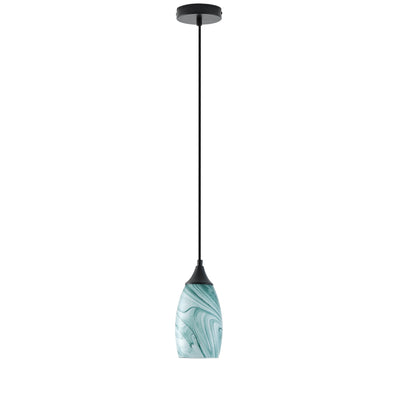1 Light Modern Art Glass Pendant Marble Shade for Kitchen Island
