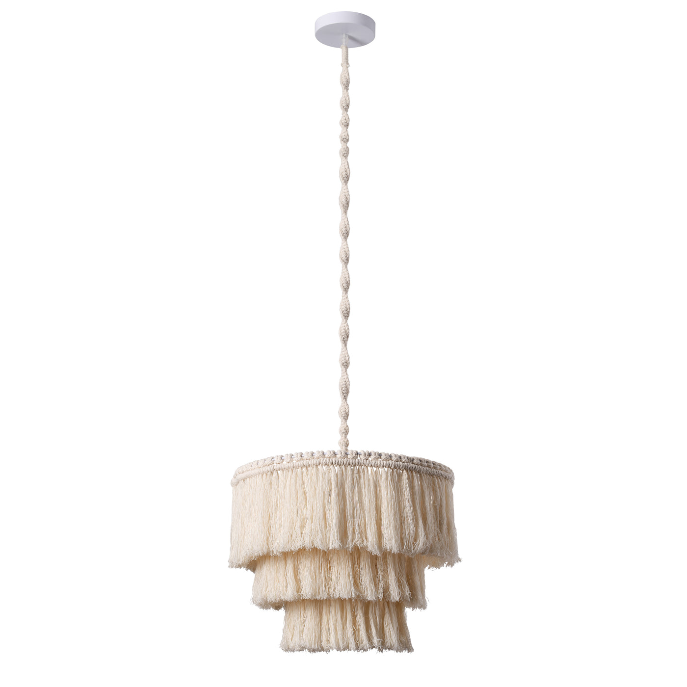 1-Light Multi-layer Design With Cotton Wool Chandelier