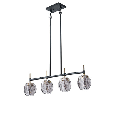 4-Light Modern Chandelier Chandelier, Anthracite Kitchen Island