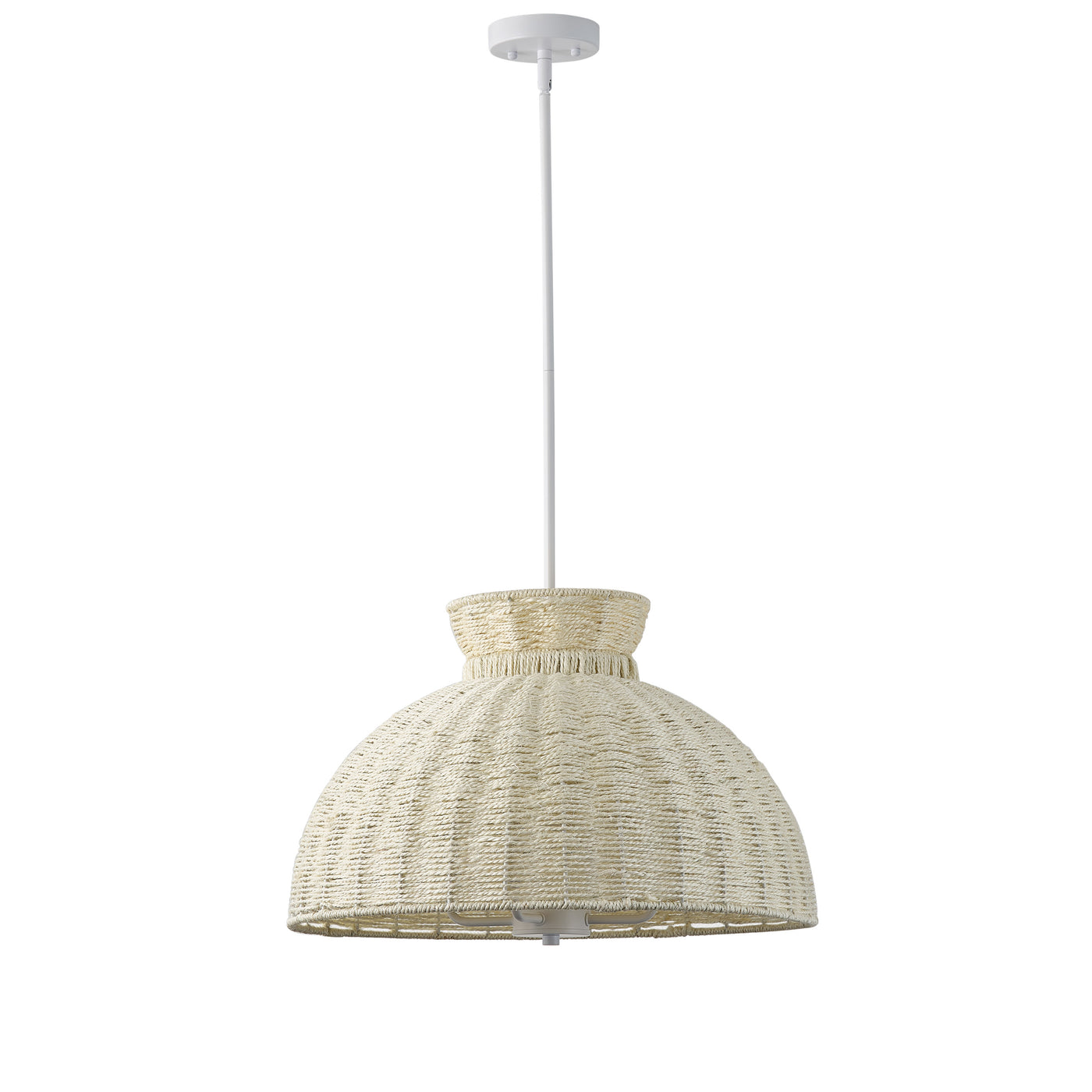Dewdrop 4 Light Japandi Style Pendant Light Nordic Rattan Fixture ETL Certified for Living Room Bedroom