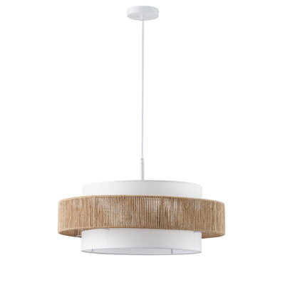 4-Light Modern Boho Pendant Light with Natural Rope Accent
