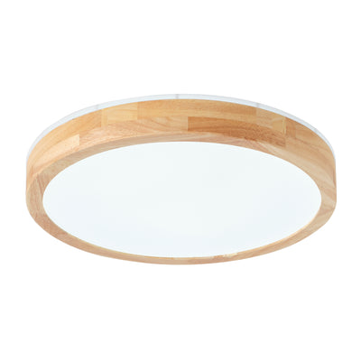 1 Light natural style home lighting LED ceiling light wood look frame 24W ETL for hallway bedroom