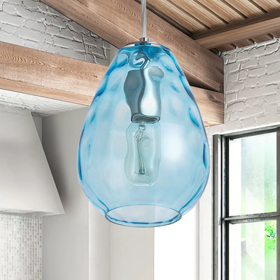 1-Light Conical Polka Art Dot Pendant Lighting