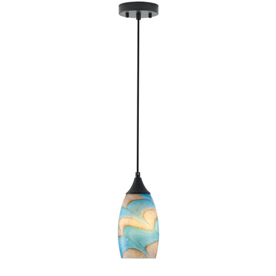 1 Light Modern Art Glass Pendant Marble Shade for Kitchen Island