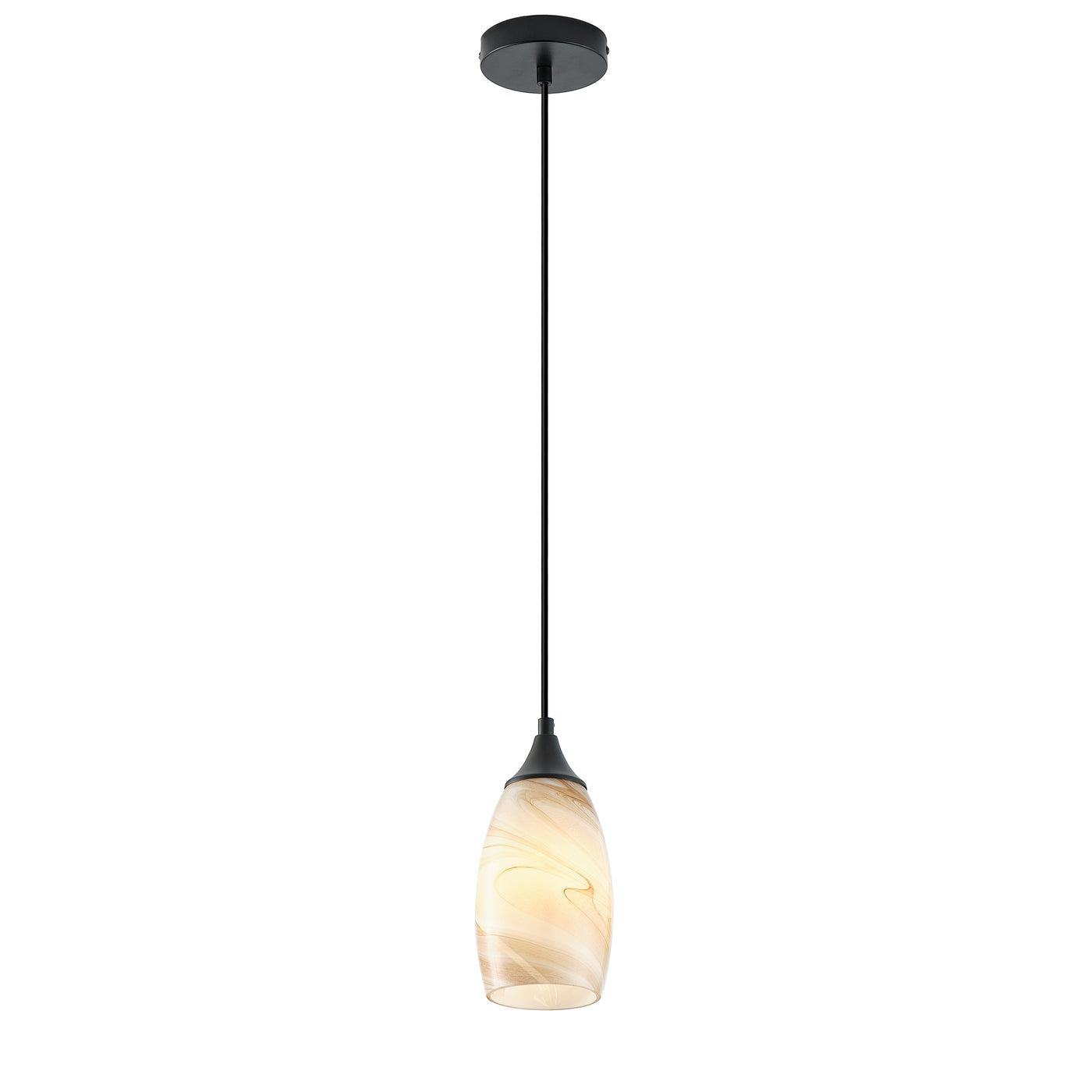 1 Light Modern Art Glass Pendant Marble Shade for Kitchen Island