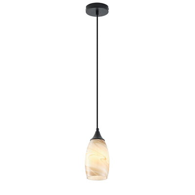 1 Light Modern Art Glass Pendant Marble Shade for Kitchen Island