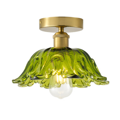 1-Light Scandinavian Semi Flush Mount Ceiling Light