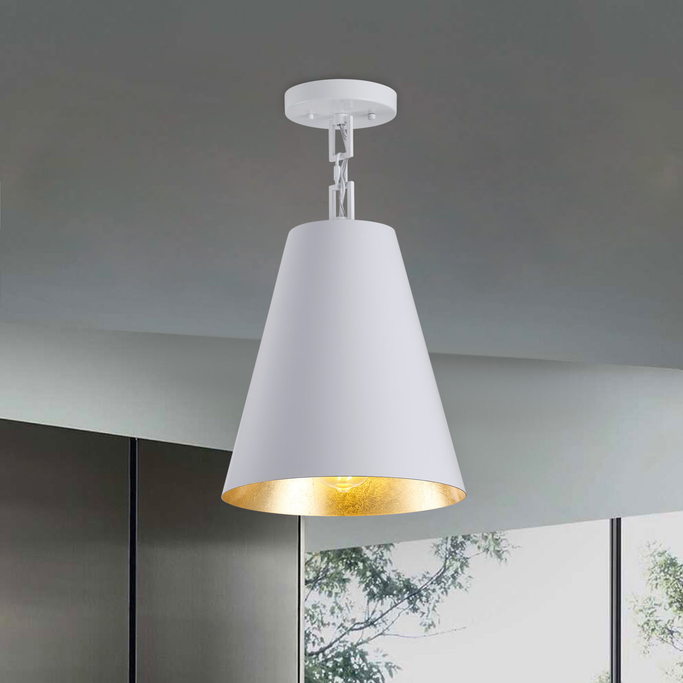 1-Light Industrial Metal Lamp Ceiling Lighting Pendant Lighting