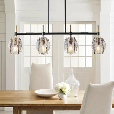 4-Light Modern Chandelier Chandelier, Anthracite Kitchen Island