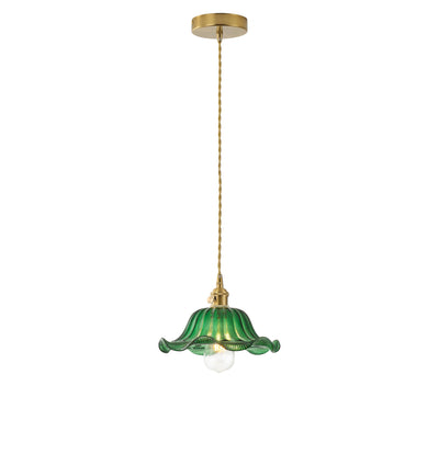 1-Light Art Deco Pendant Light, Brass Ceiling Fixture For Kitchen Island