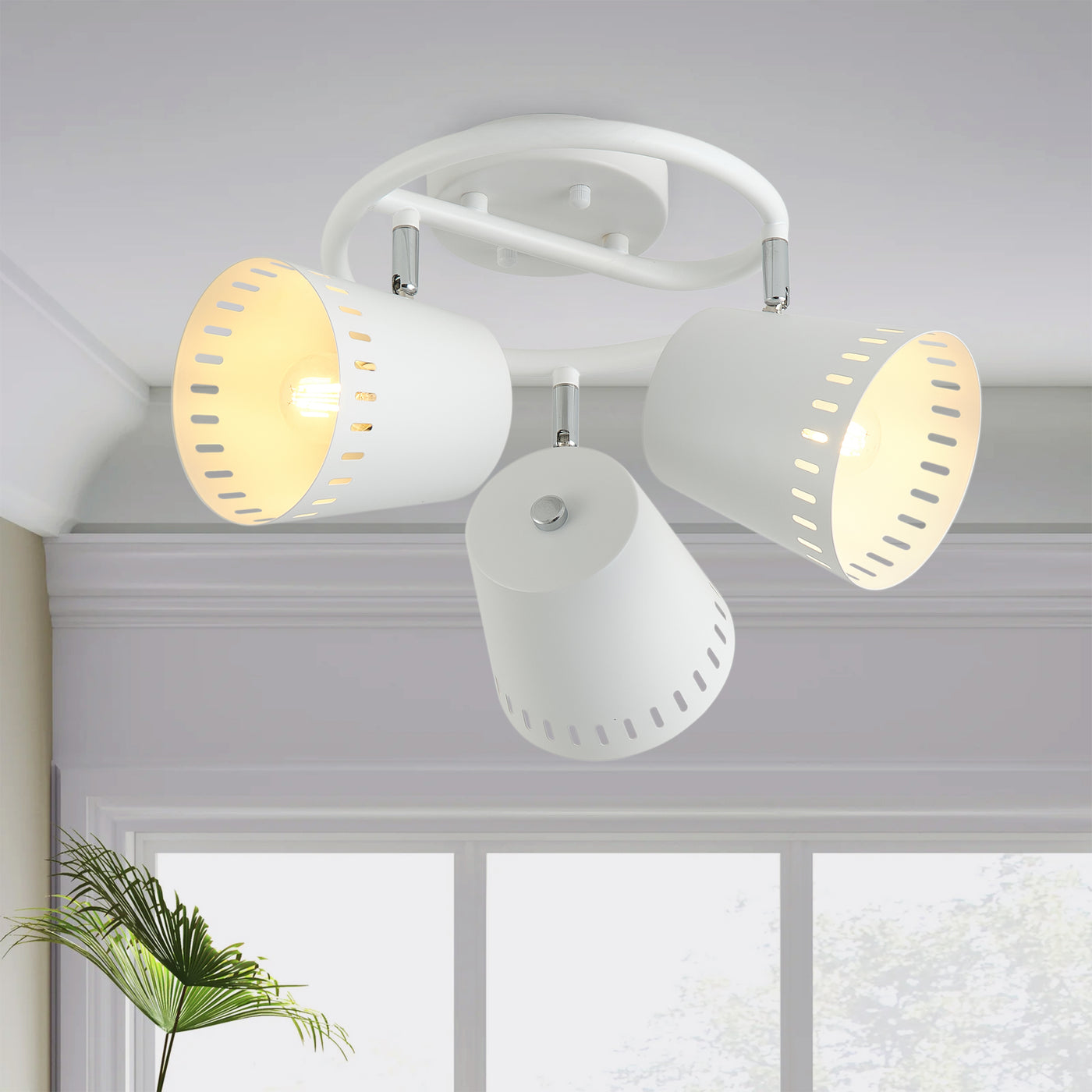 3-Light Modern White Ceiling Spot light